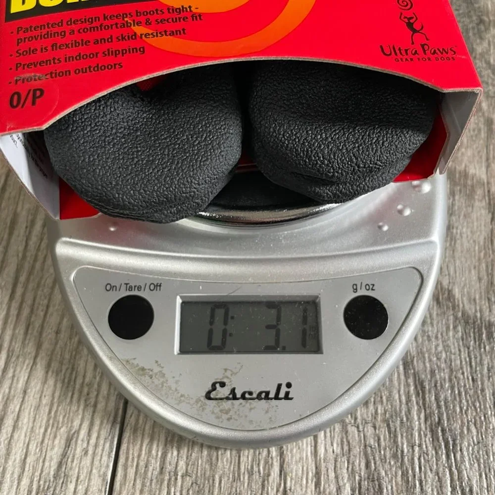 New Ultra Paws Rugged Dog Black Red Boots Dog Pets Size 0 Petite 1.25 inches
